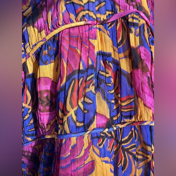 FARM Rio Yellow Fruit Dream Long Sleeve Mini Dress - Picture 12 of 12